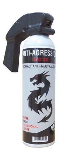 Aérosol anti-agression gaz CS 500ml