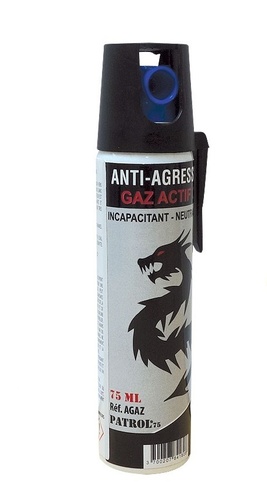 Aérosol anti-agression gaz CS