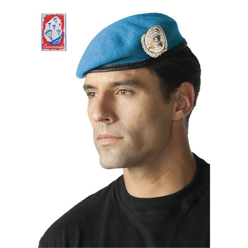 Béret commando O.N.U. bleu ciel