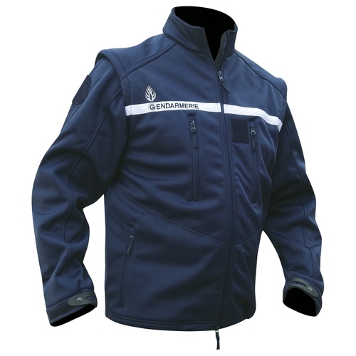 Blouson SOFTSHELL Gendarmerie 2 en 1 manches amovibles