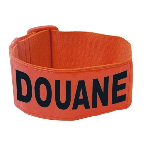 Brassard fluo orange DOUANE