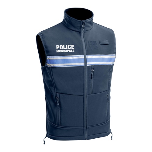 Gilet Softshell sans manches Police Municipale P.M. ONE