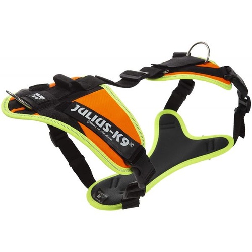 Harnais de pistage Mantrailing Outdoor pour chiens orange fluo UV