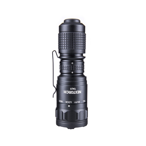 Lampe tactique compacte rechargeable TA21 - éclairage blanc et rouge - 1300 lumens