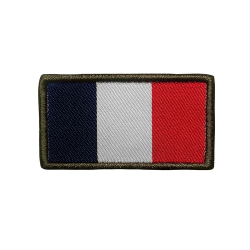 Patch drapeau français brodé sur tissu