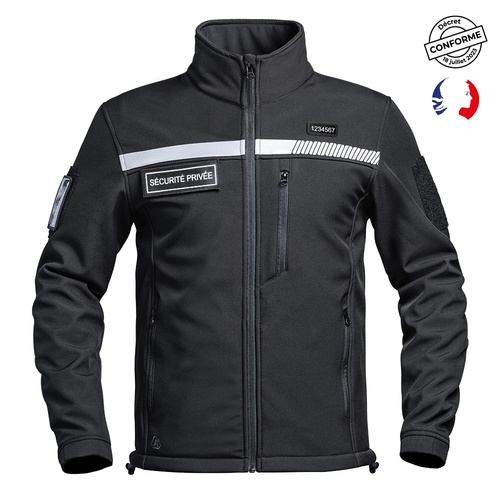 Veste SOFTSHELL SECU-ONE HV-TAPE Sécurité Privée